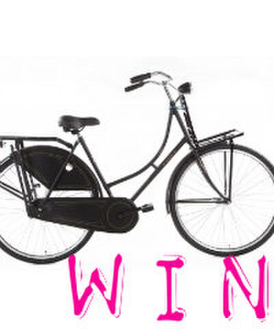 Back to school! Win: zwarte omafiets van fietsenopfietsen.nl t.w.v. &euro;399,95