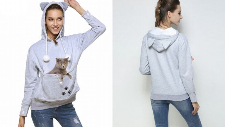 Cute: ieder moment knuffelen met je kat met deze kattenhoodie