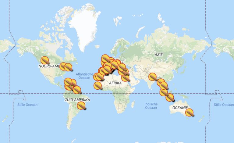 Deze frikandellen wereldkaart helpt jou overal op de wereld jouw favo snack te vinden
