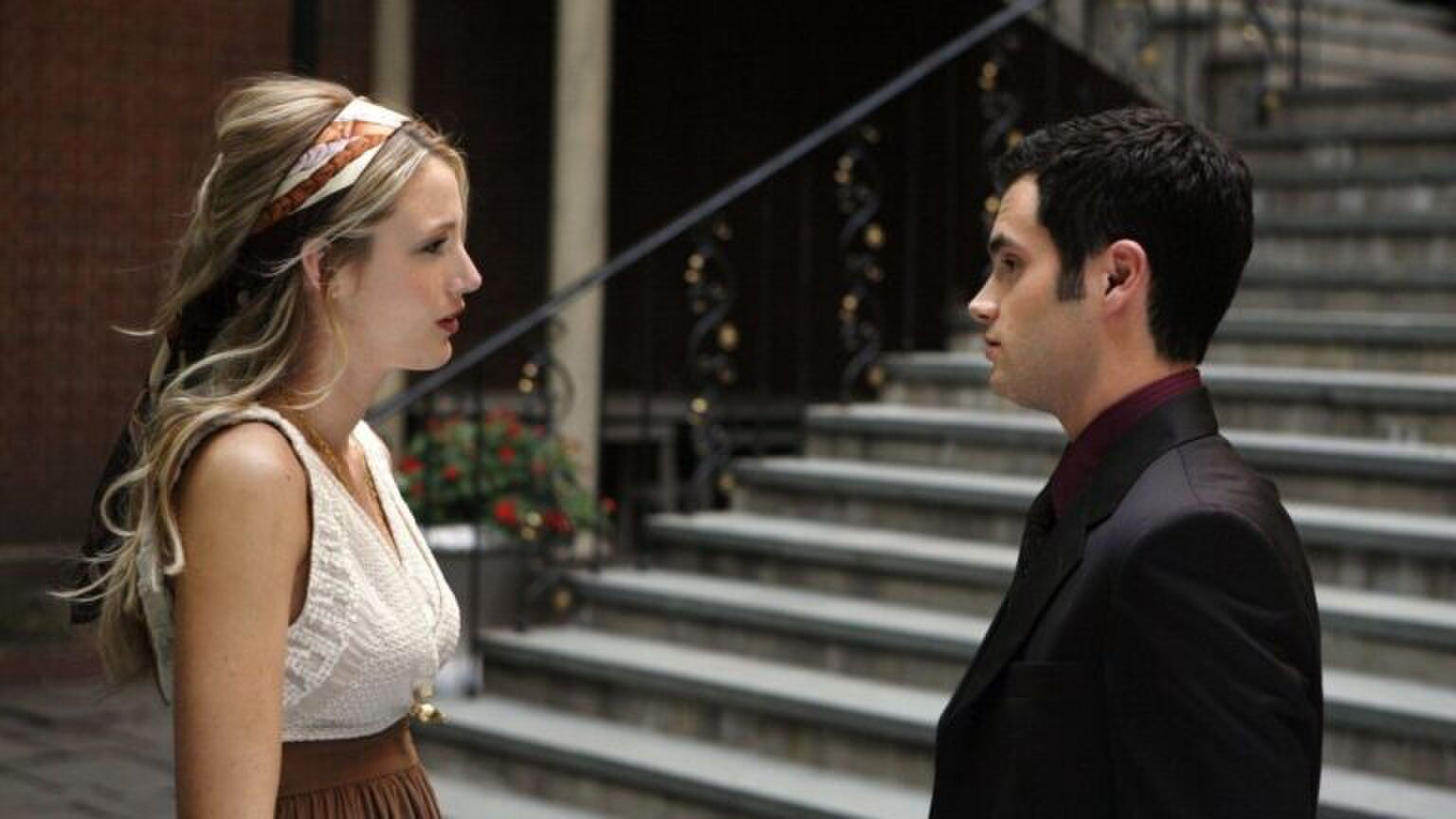 Serena en Dan in het eerste seizoen van Gossip Girl.