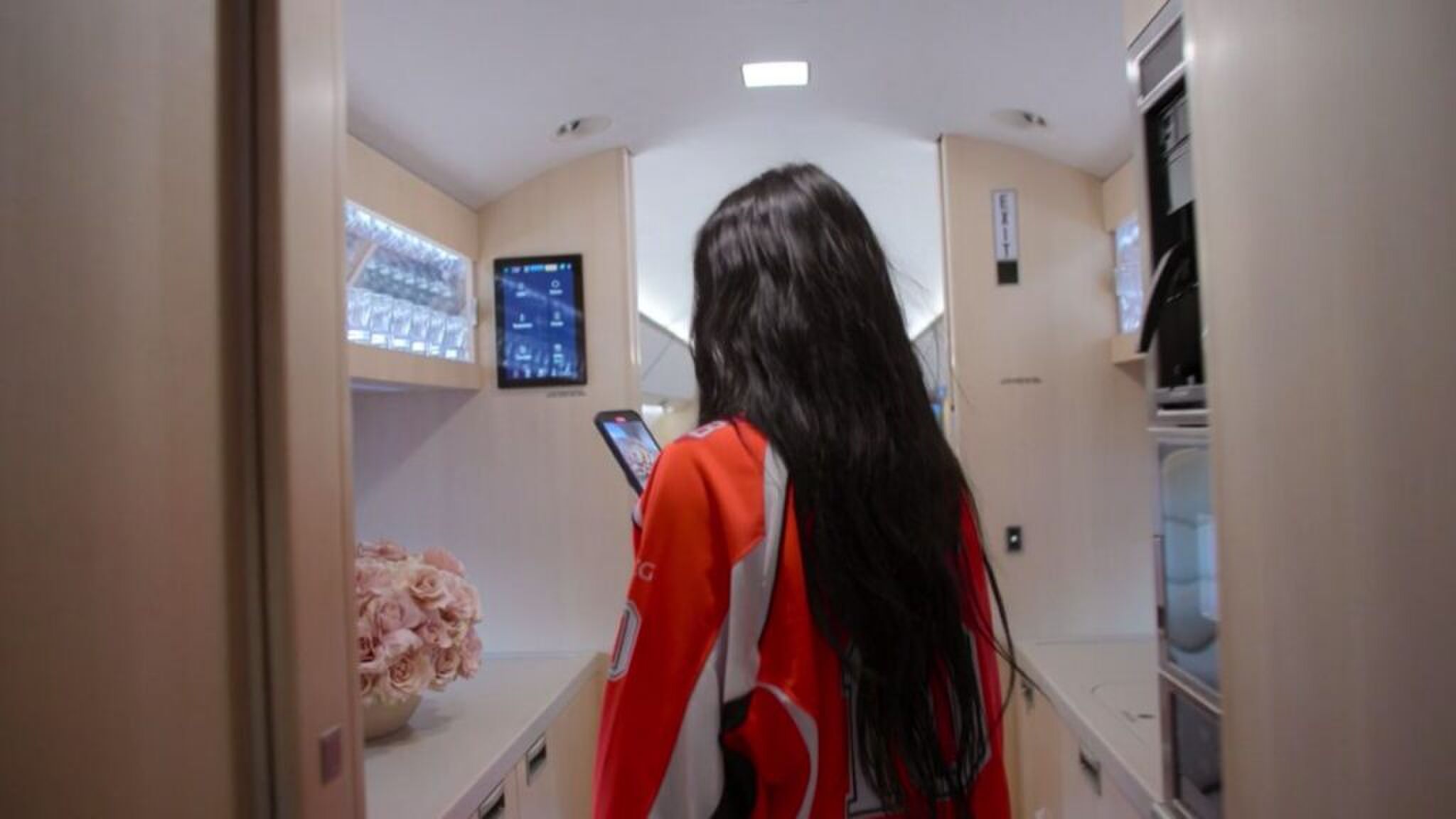 Priv&eacute;jet van Kim Kardashian. 