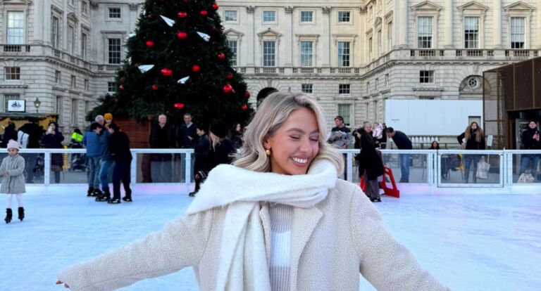 Meisje op een schaatsbaan.