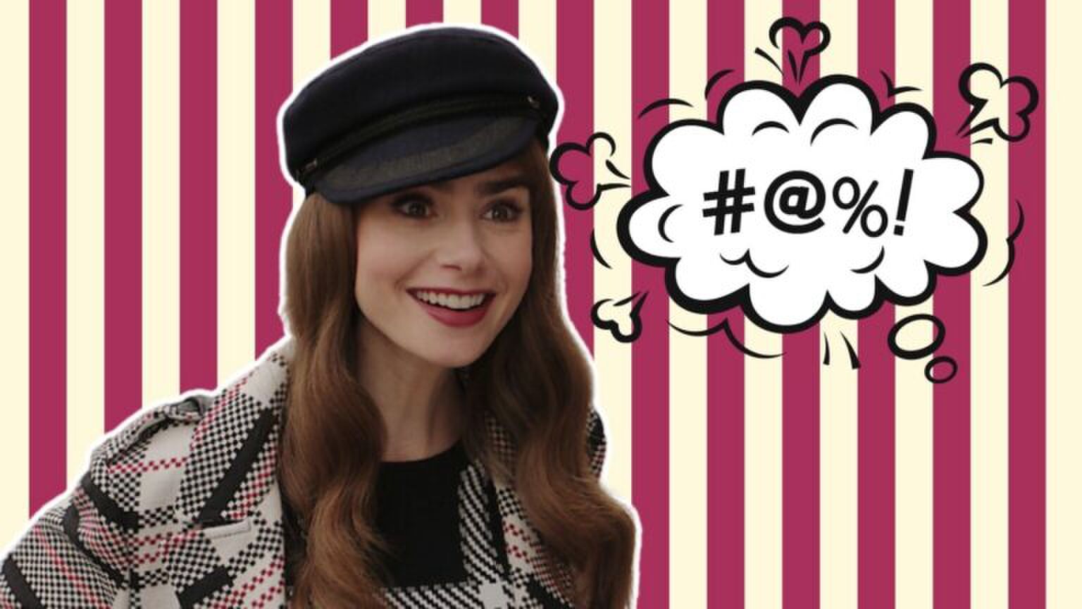 Een jonge vrouw met een scheldwolkje boven haar hoofd.