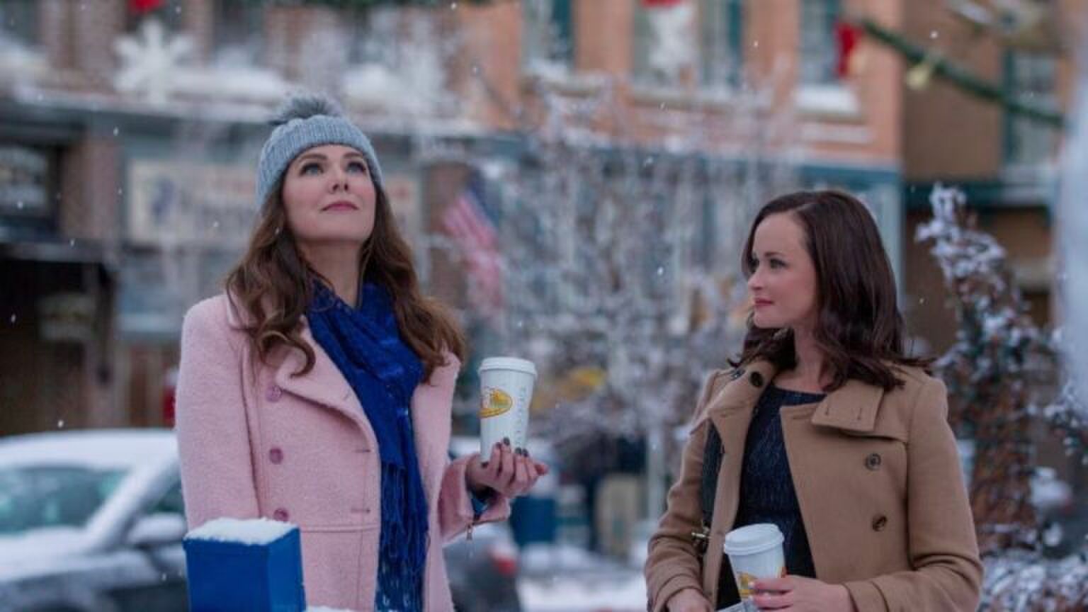 Lorelai en Rory in de sneeuw in Gilmore Girls.