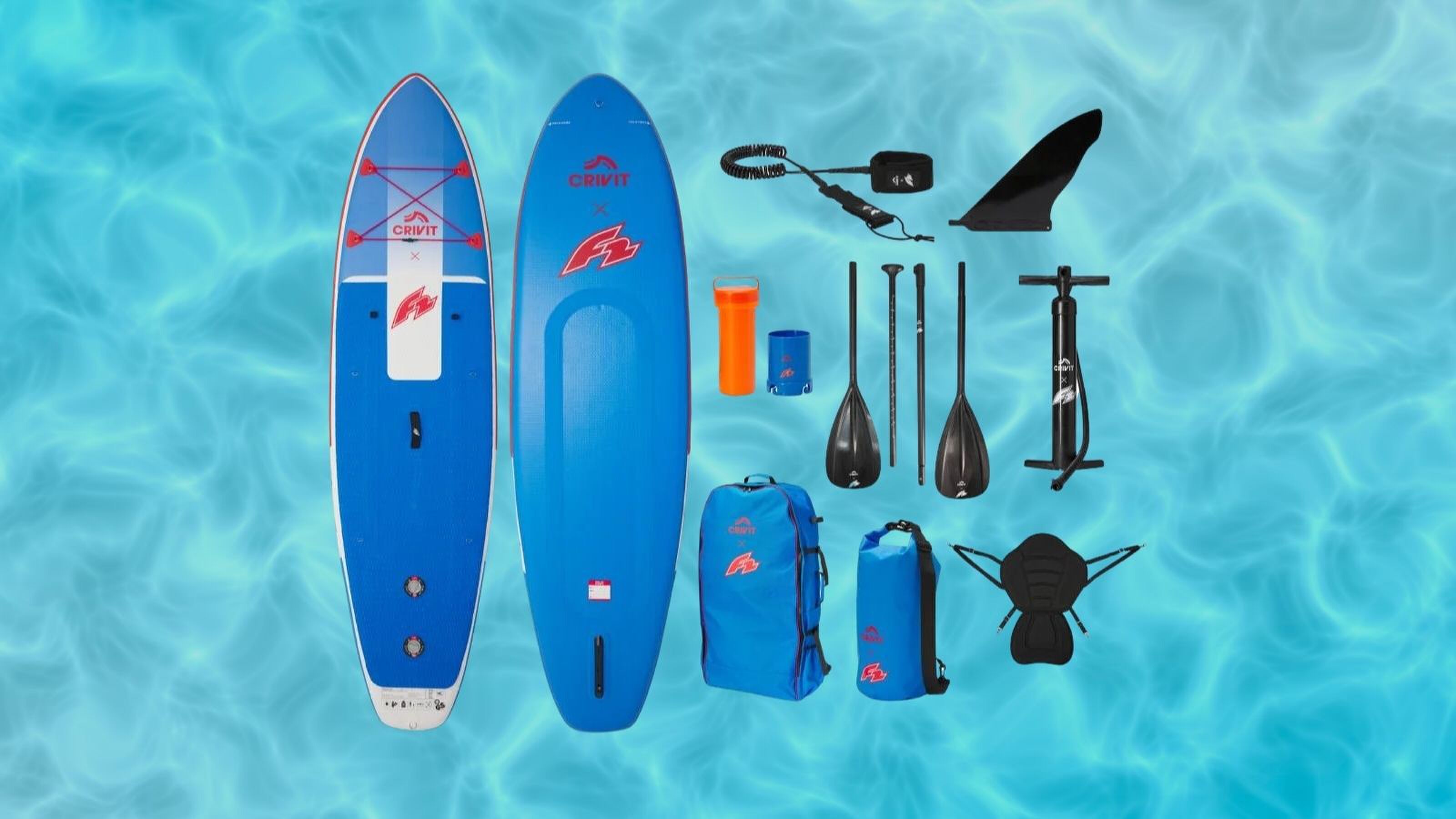 Opblaasbaar SUP-board Allround incl. accessoires.
