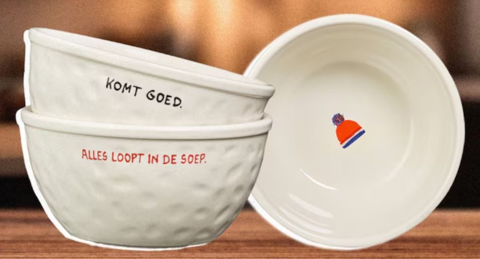 Soepkommen van de samenwerking tussen Anna + Nina x Unox.