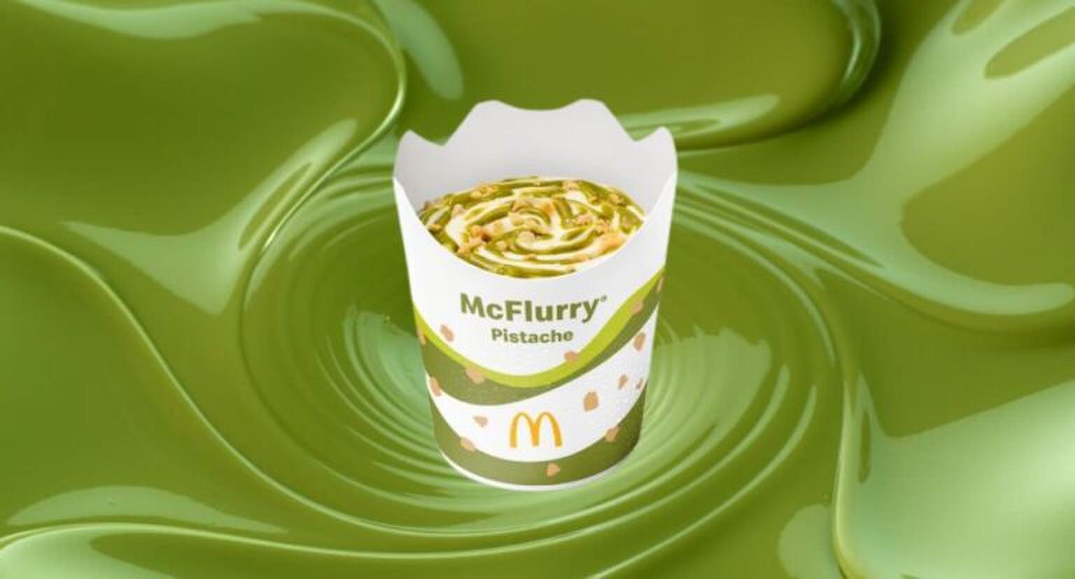 De pistache McFlurry van McDonalds.