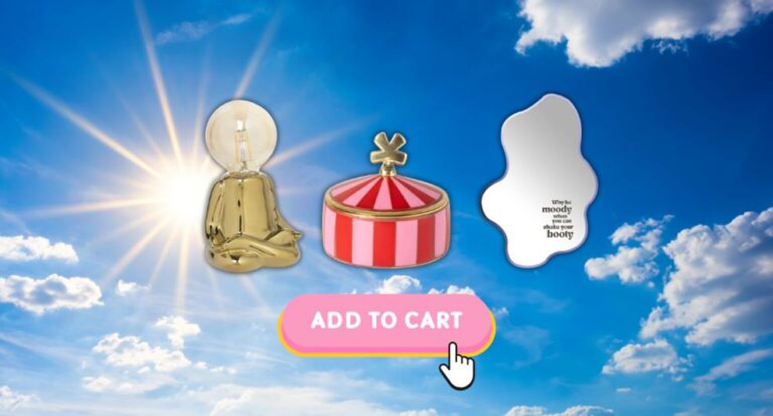 Lampje, opbergpotje en spiegel uit de nieuwe Xenos collectie.