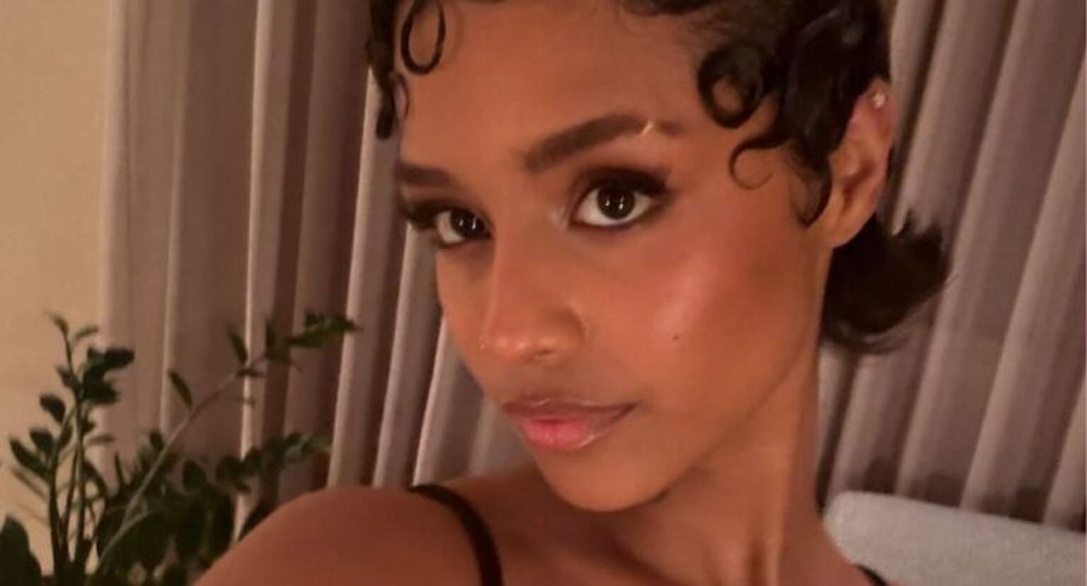 Selfie van een vrouw.