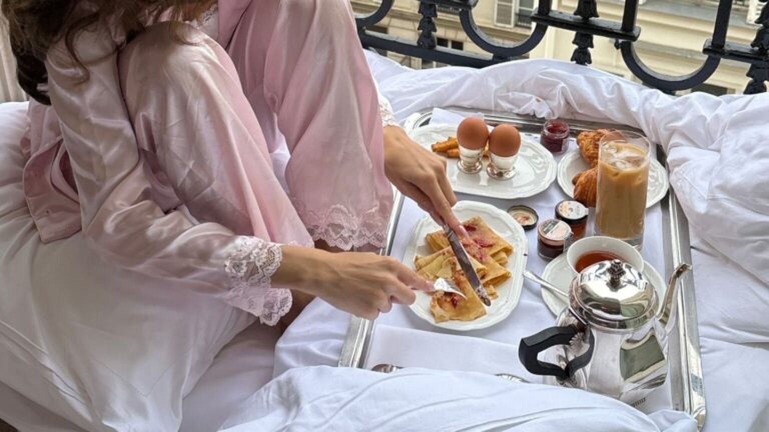 Een ontbijt op bed.