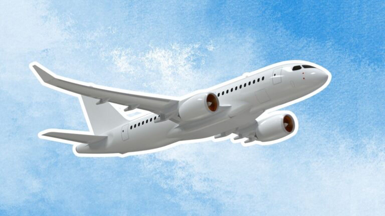 Illustratie van een vliegtuig.