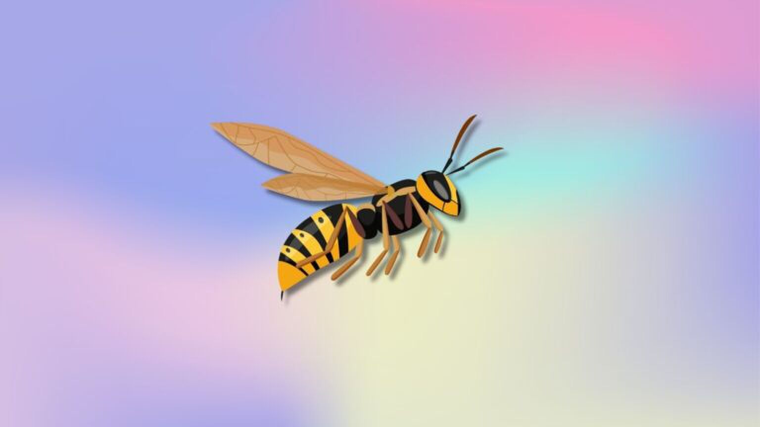 Illustratie van een wesp.