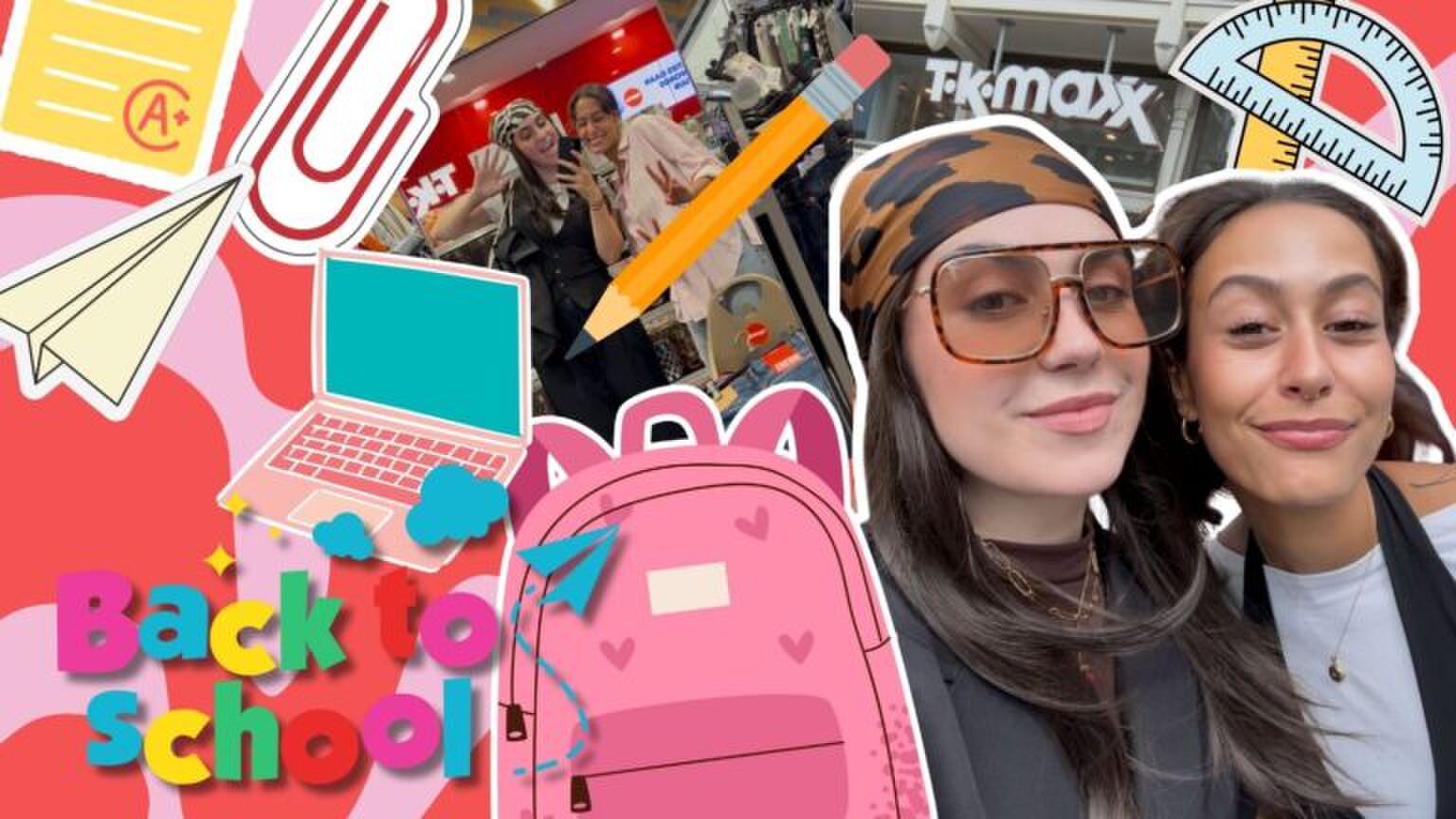 Illustratie van schoolspullen.