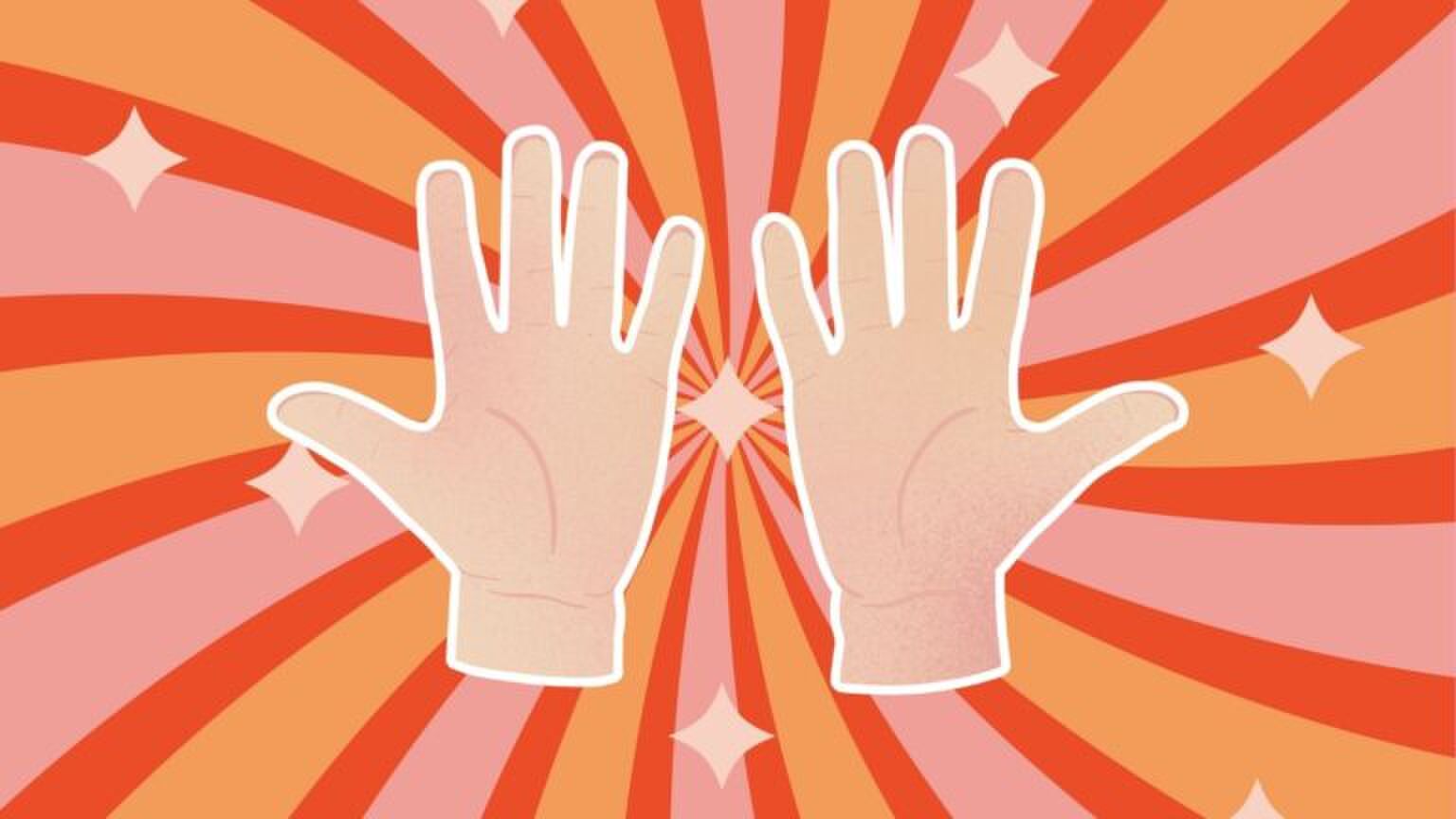 Illustratie van twee handen.