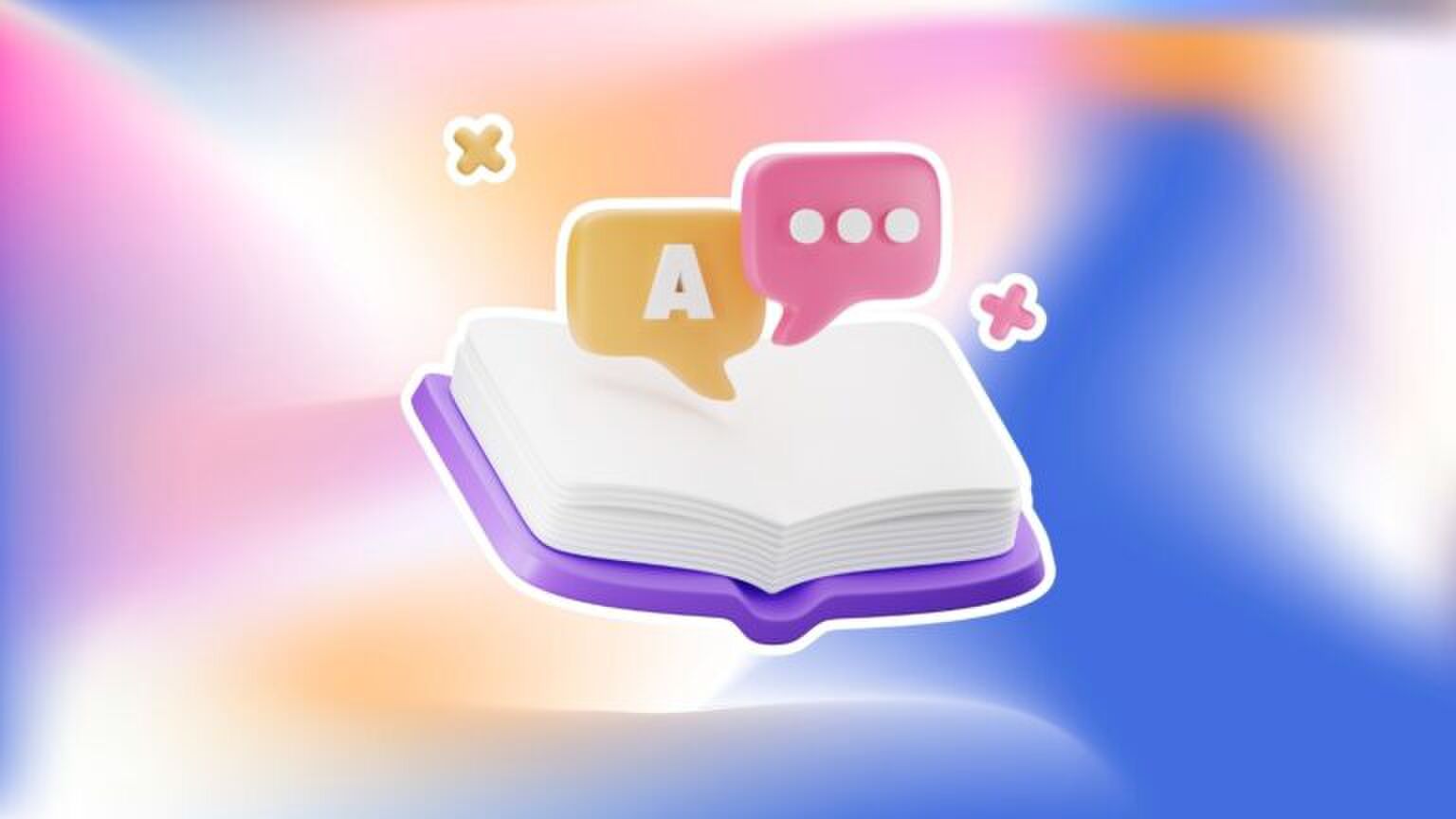 Illustratie van een woordenboek.