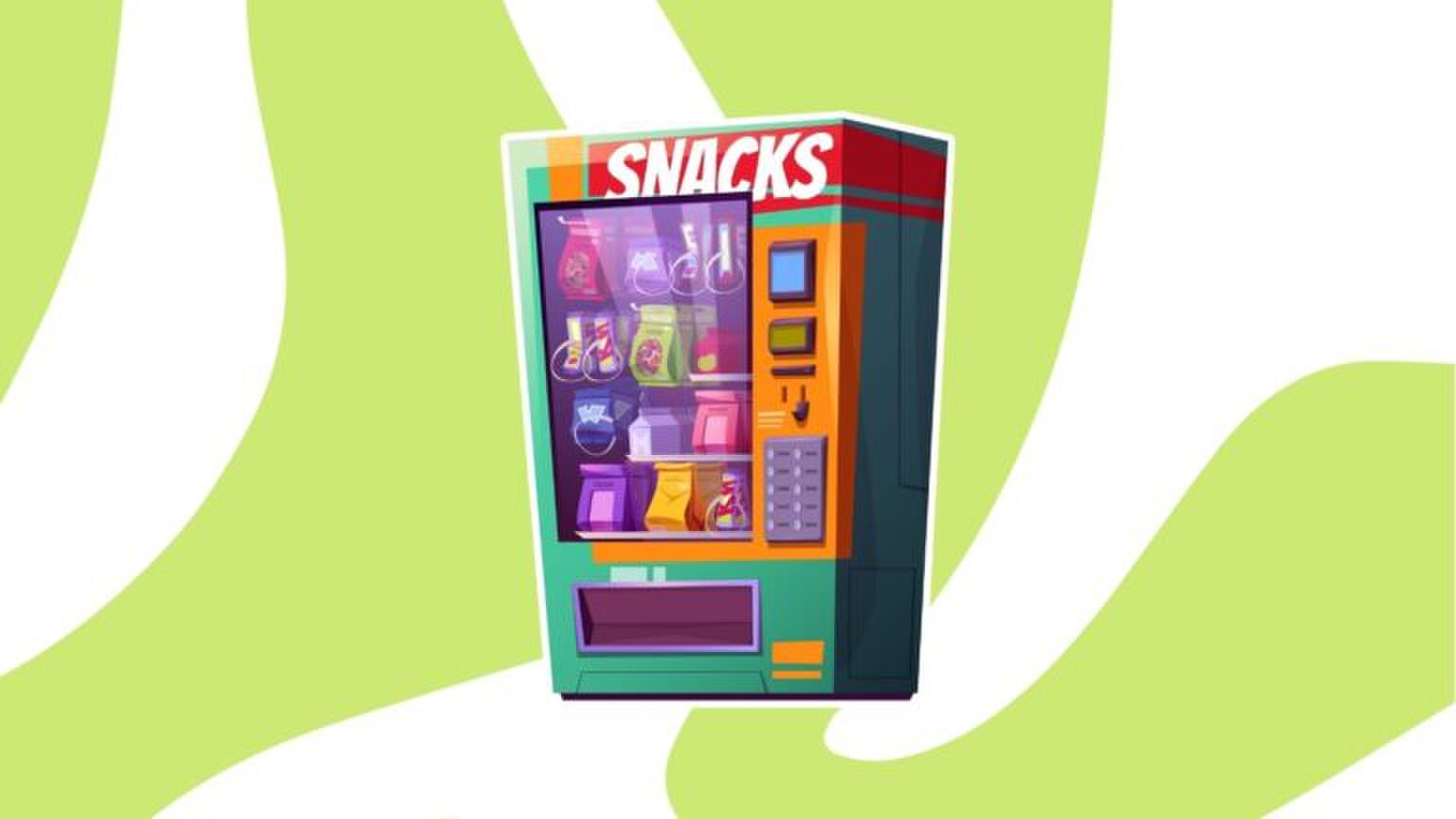 Illustratie van een snoepautomaat.