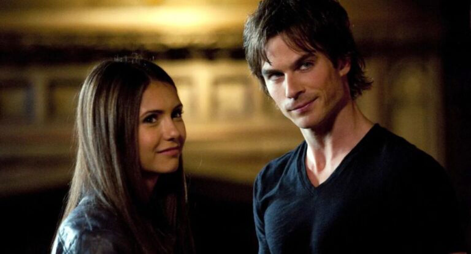 Damon en Elena uit The Vampire Diaries