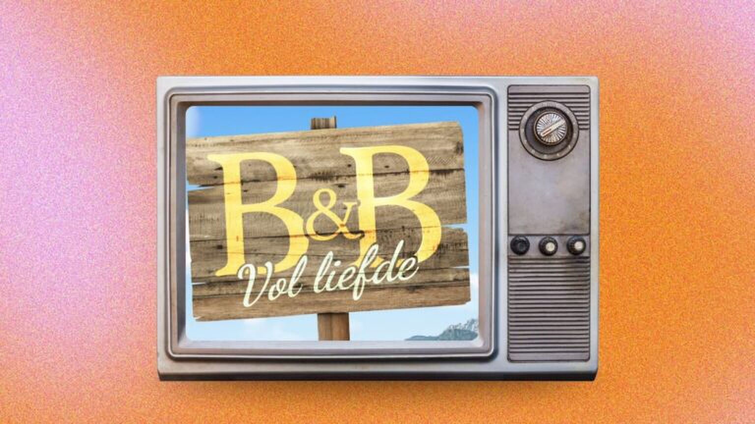 Televisie met B&B Vol Liefde op het scherm.
