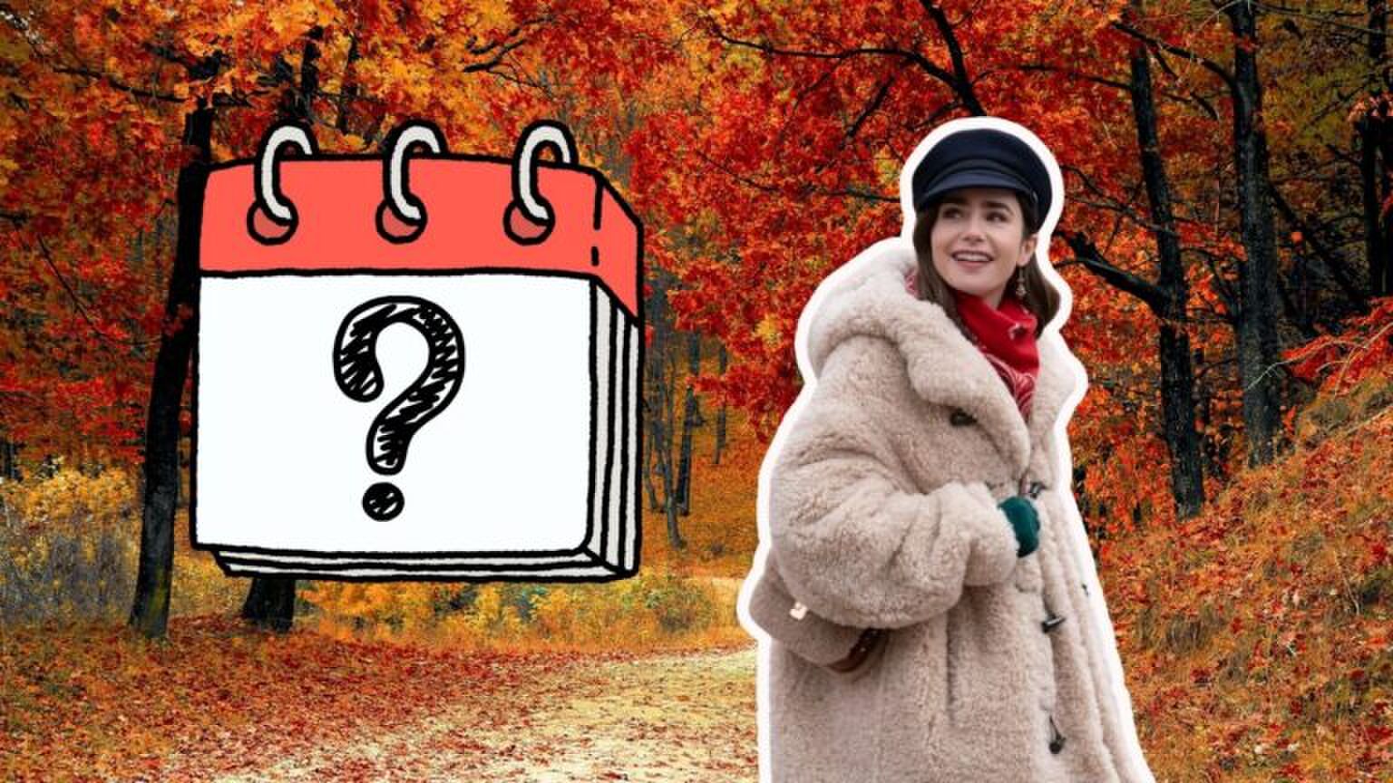 Illustratie van een meisje in een herfstbos.