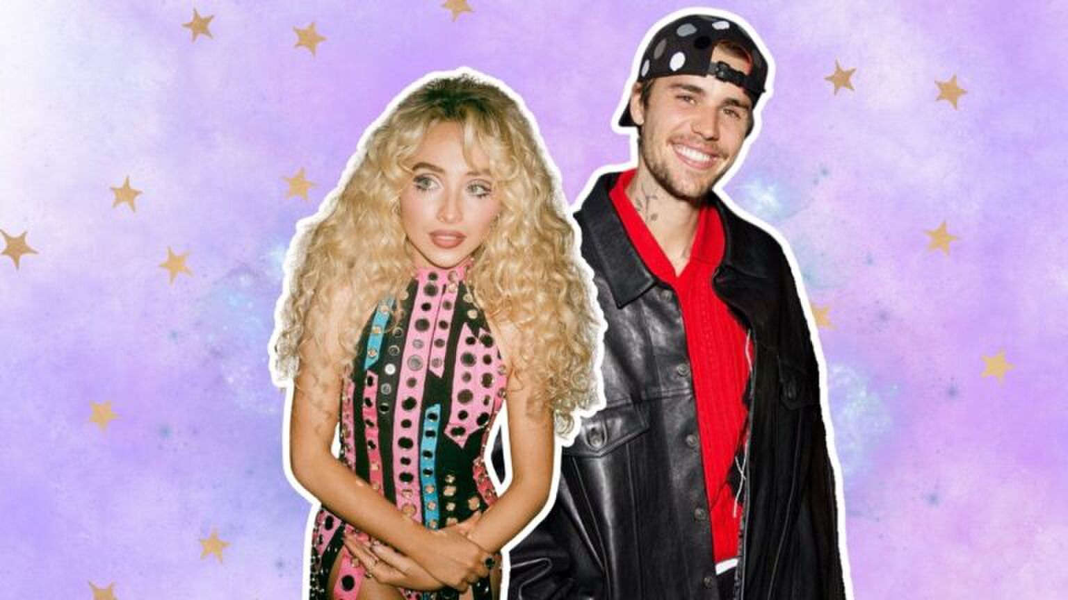 Sabrina Carpenter en Justin Bieber.