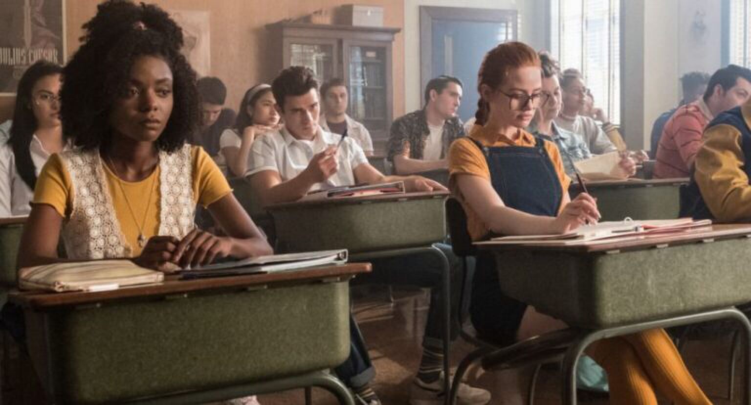 Klaslokaal met scholieren.