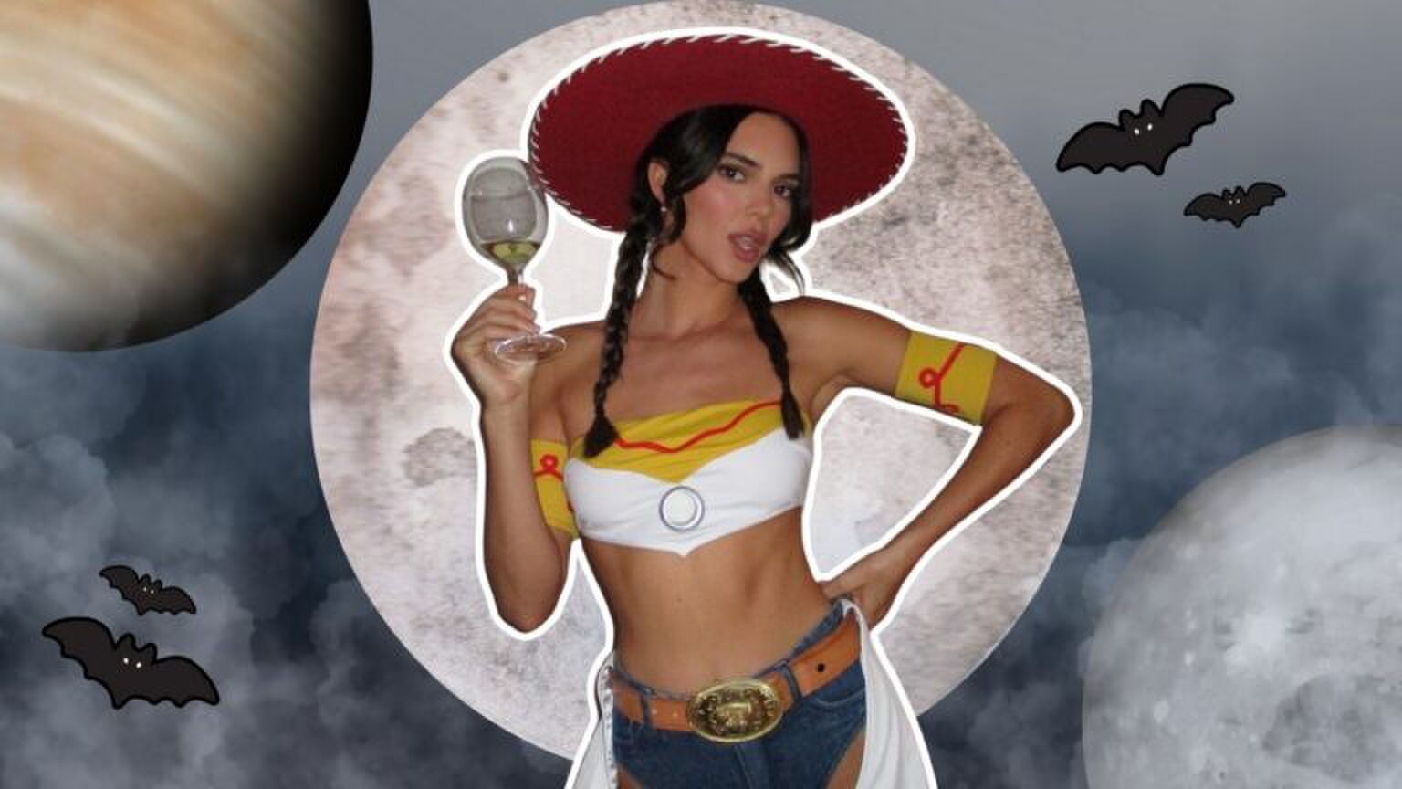 Kendall Jenner als Jessy uit Toy Story.