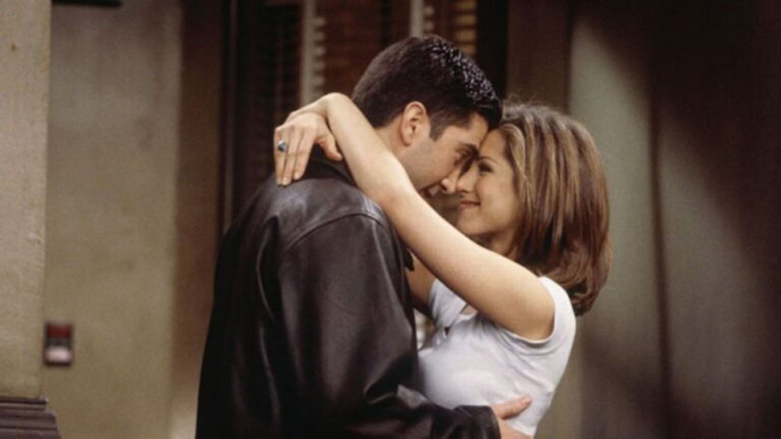 Ross en Rachel in Friends.