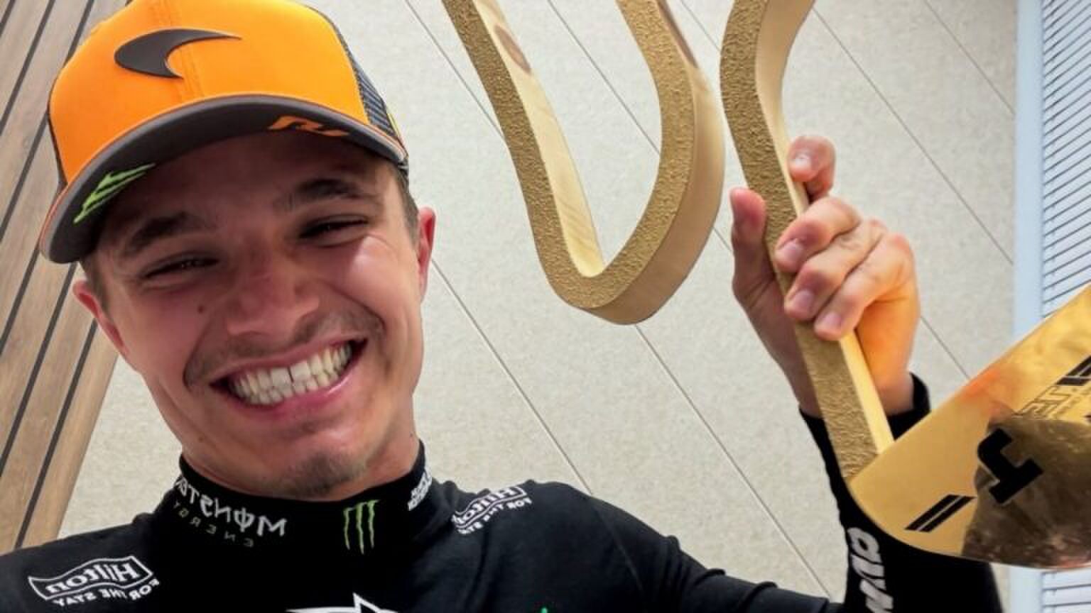 Selfie van Lando Norris.