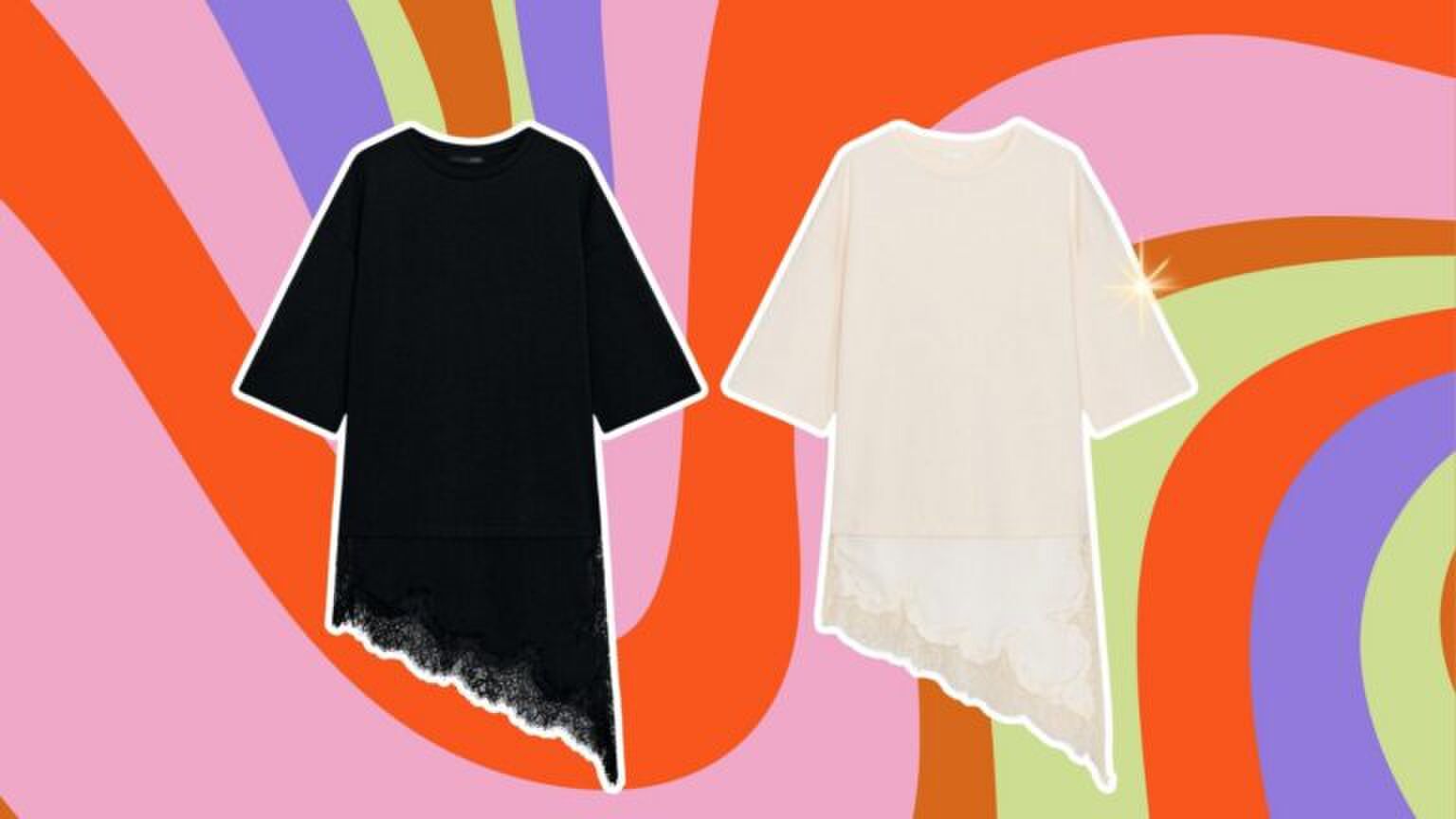 Kanten t-shirt van ZARA.