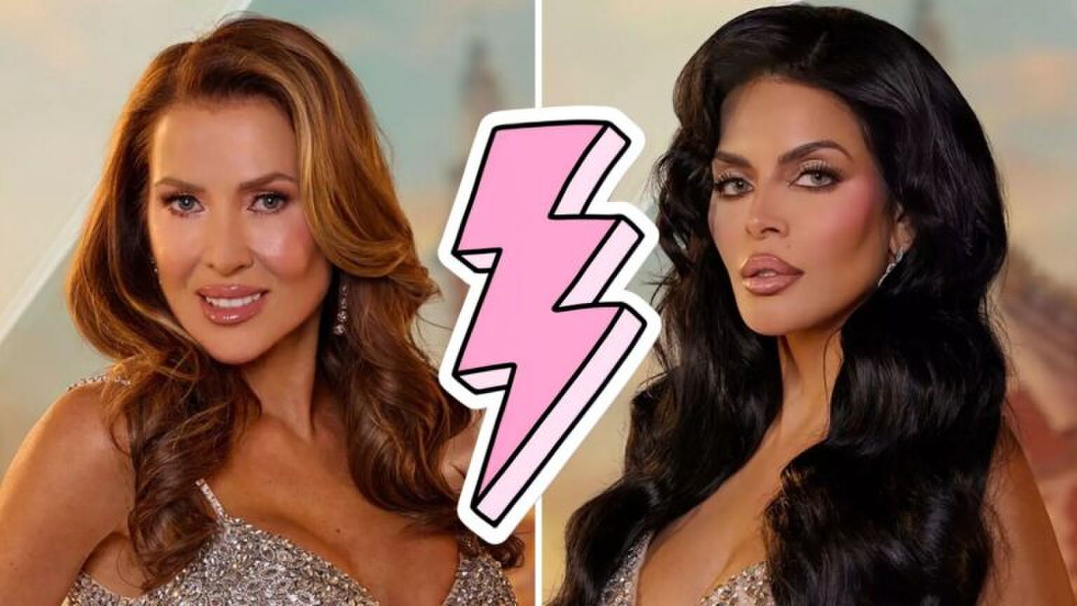 Collage van Elvira Penthesilea en Lilian Dziedzic uit de Real Housewives of Amsterdam.