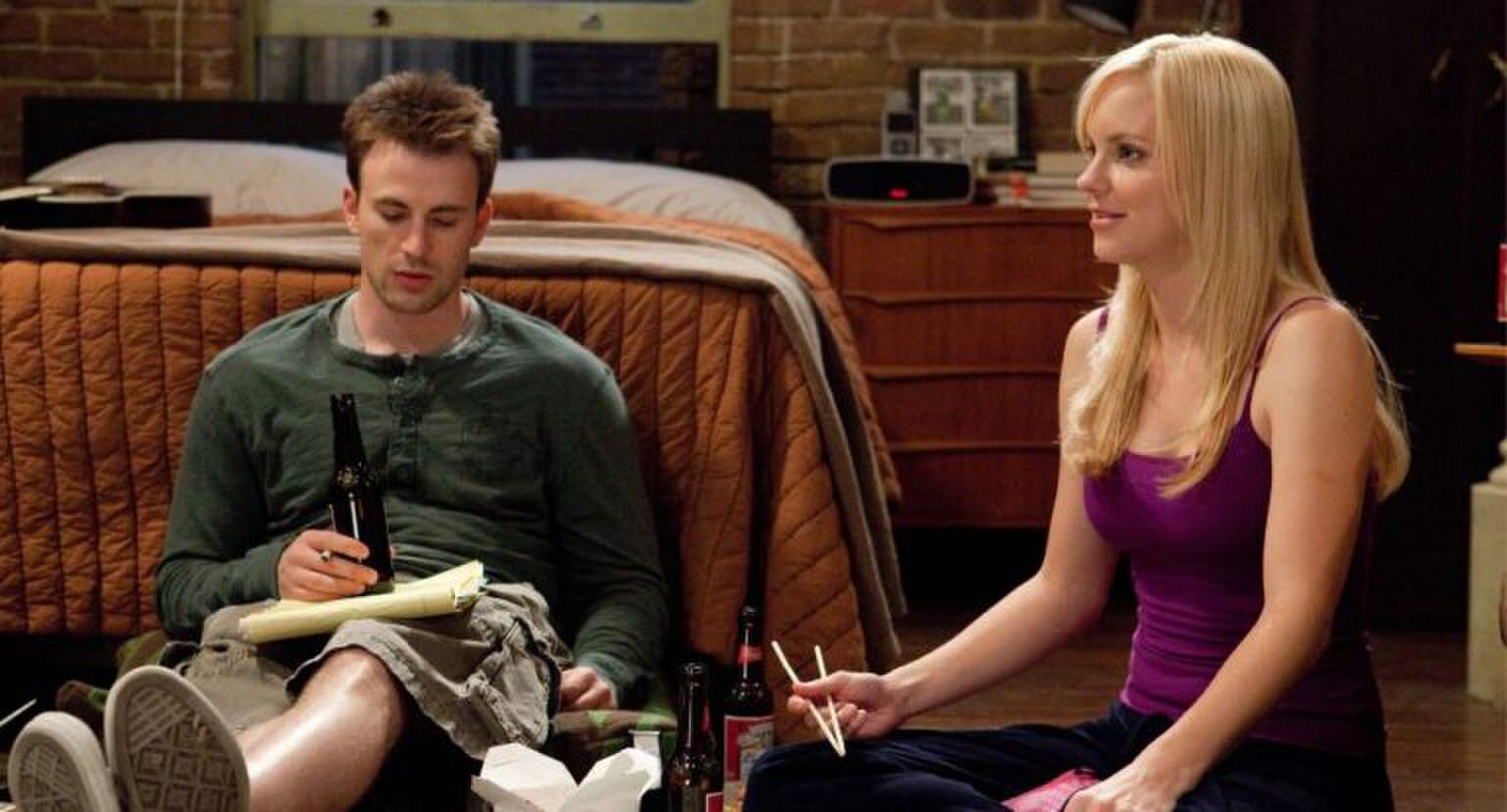 Chris Evans en Anna Faris.