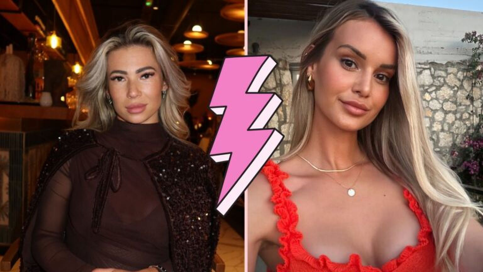 Collage van kandidaten Gigi en Pauline uit Beauty and the Geek.