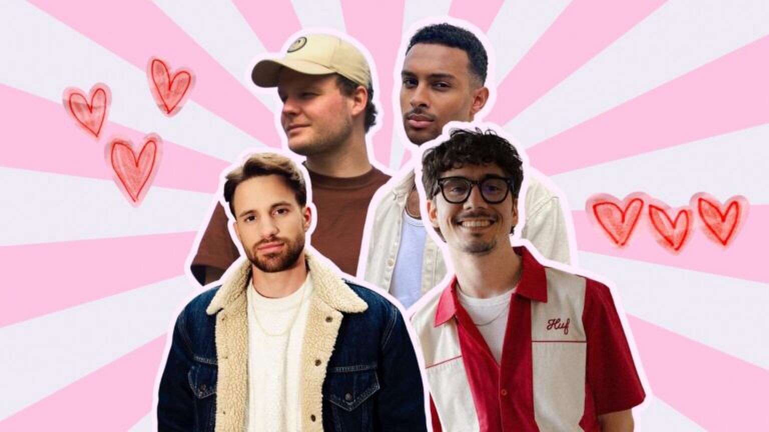 Collage van de bandleden van MainStreet.