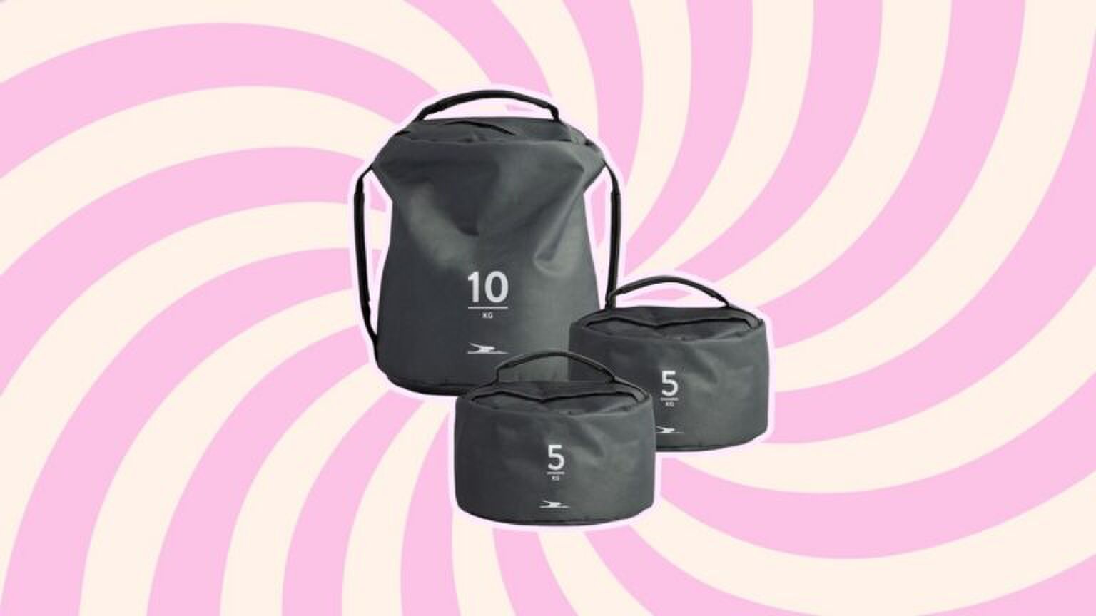 Foto van een crosffit gewichtzak, verkrijgbaar bij Aldi.