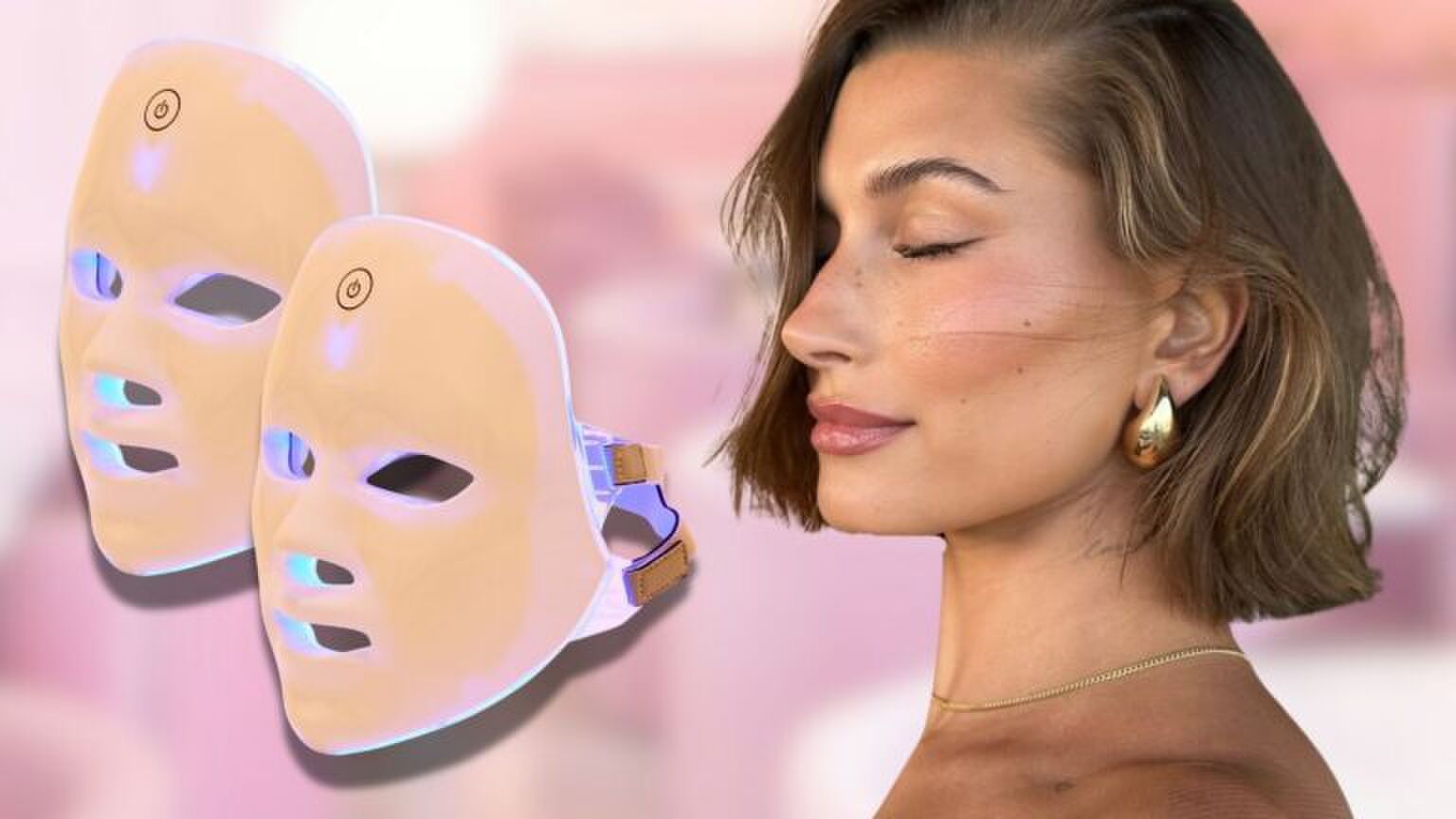 Led-lightmasker van Action en Hailey Bieber
