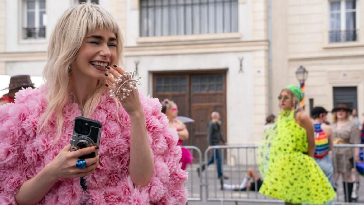 Lily Collins in Emily in Paris.