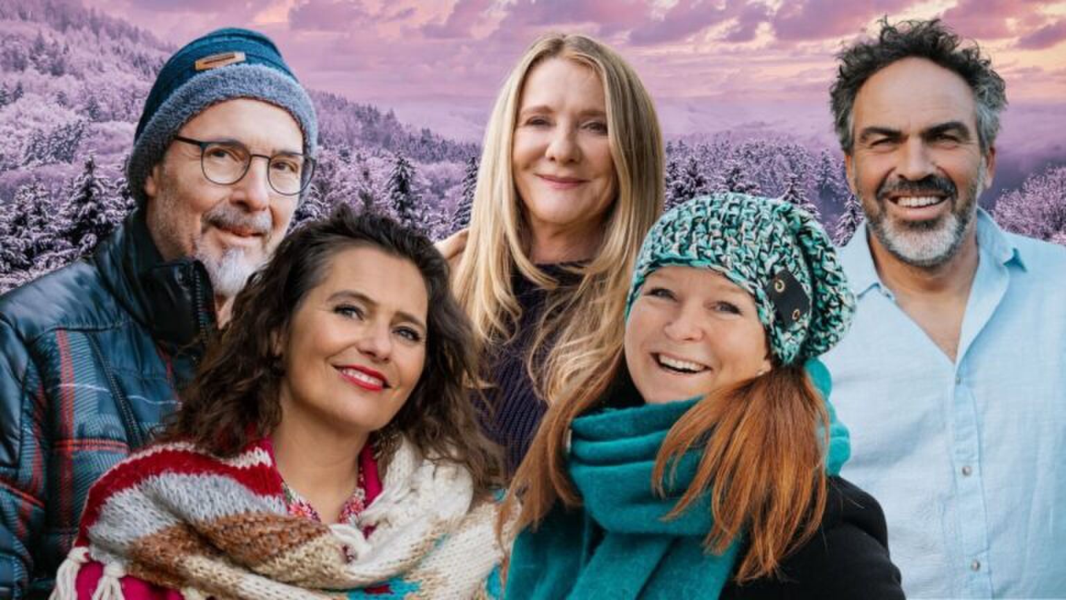 Robin, Claudia, Monique, Elsje en Klaas uit Winter Vol Liefde.