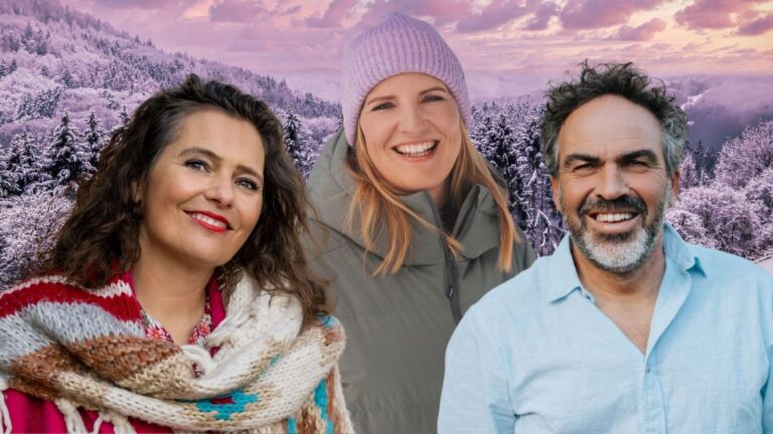 Claudia, Hanneke en Klaas uit Winter Vol Liefde.