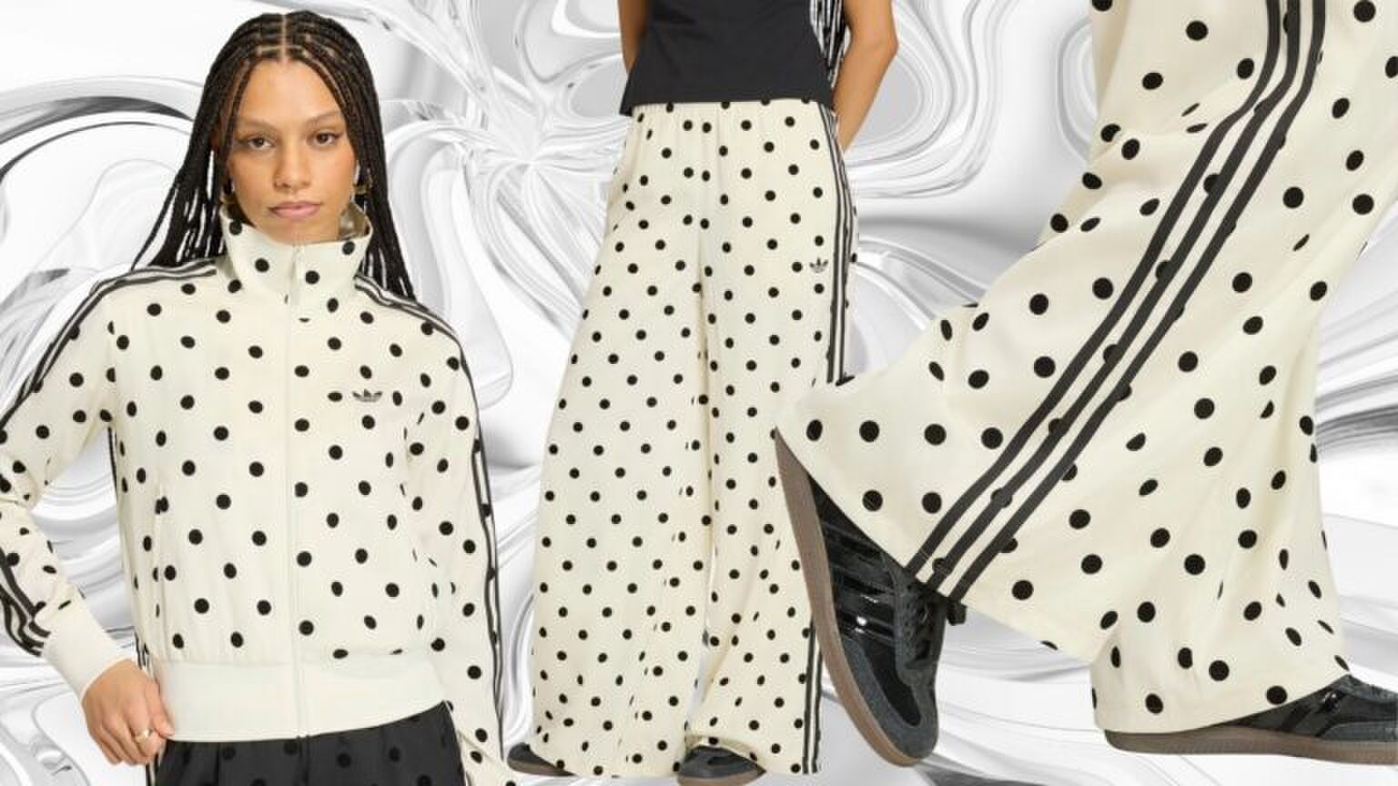 Polkadot-pak van Adidas.