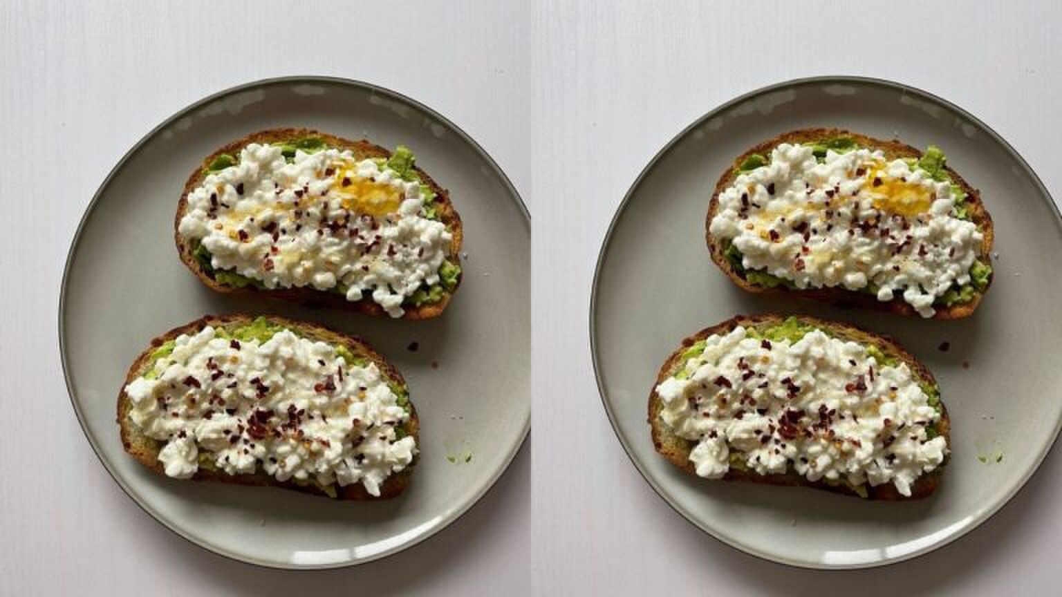Cottage cheese op een broodje