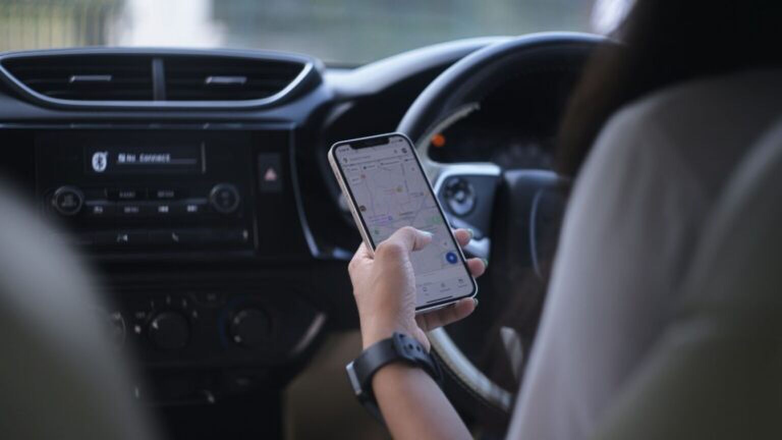 Google maps in de auto