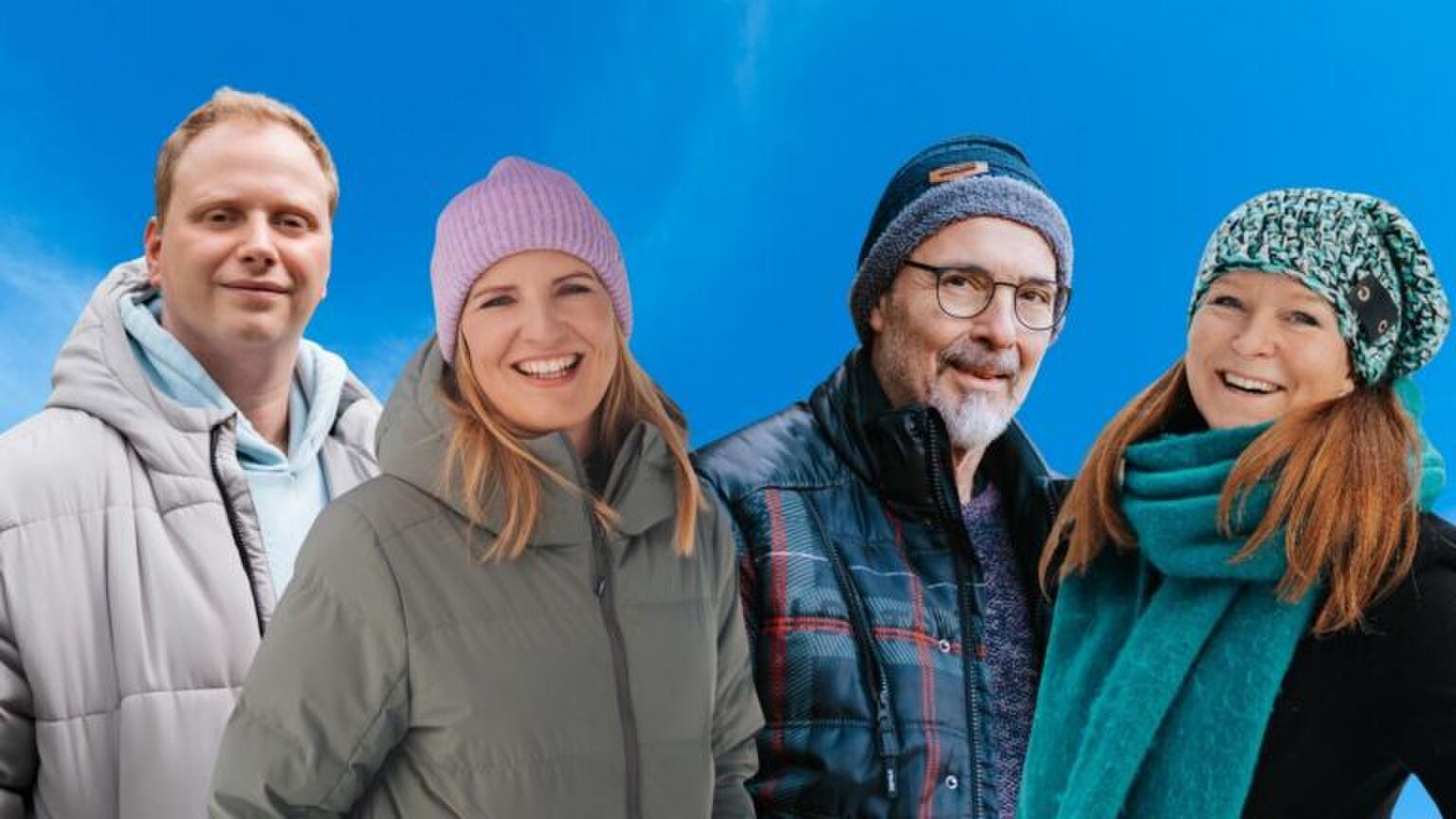 Andre, Hanneke, Robin en Elsje uit Winter Vol Liefde.