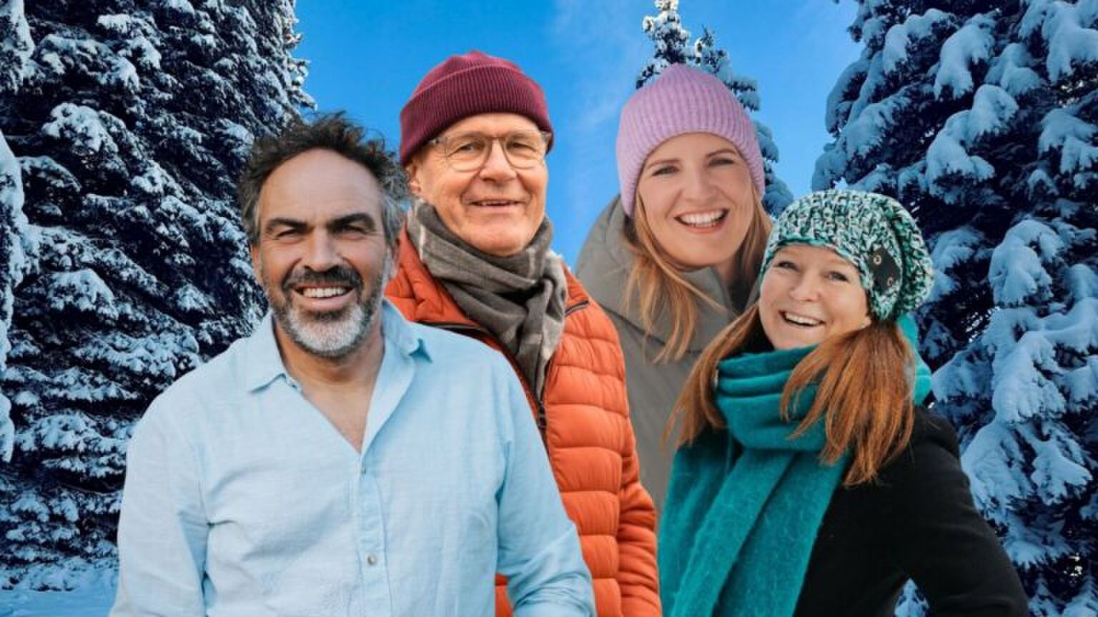 Klaas, Hans, Hanneke en Elsje in Winter Vol Liefde.