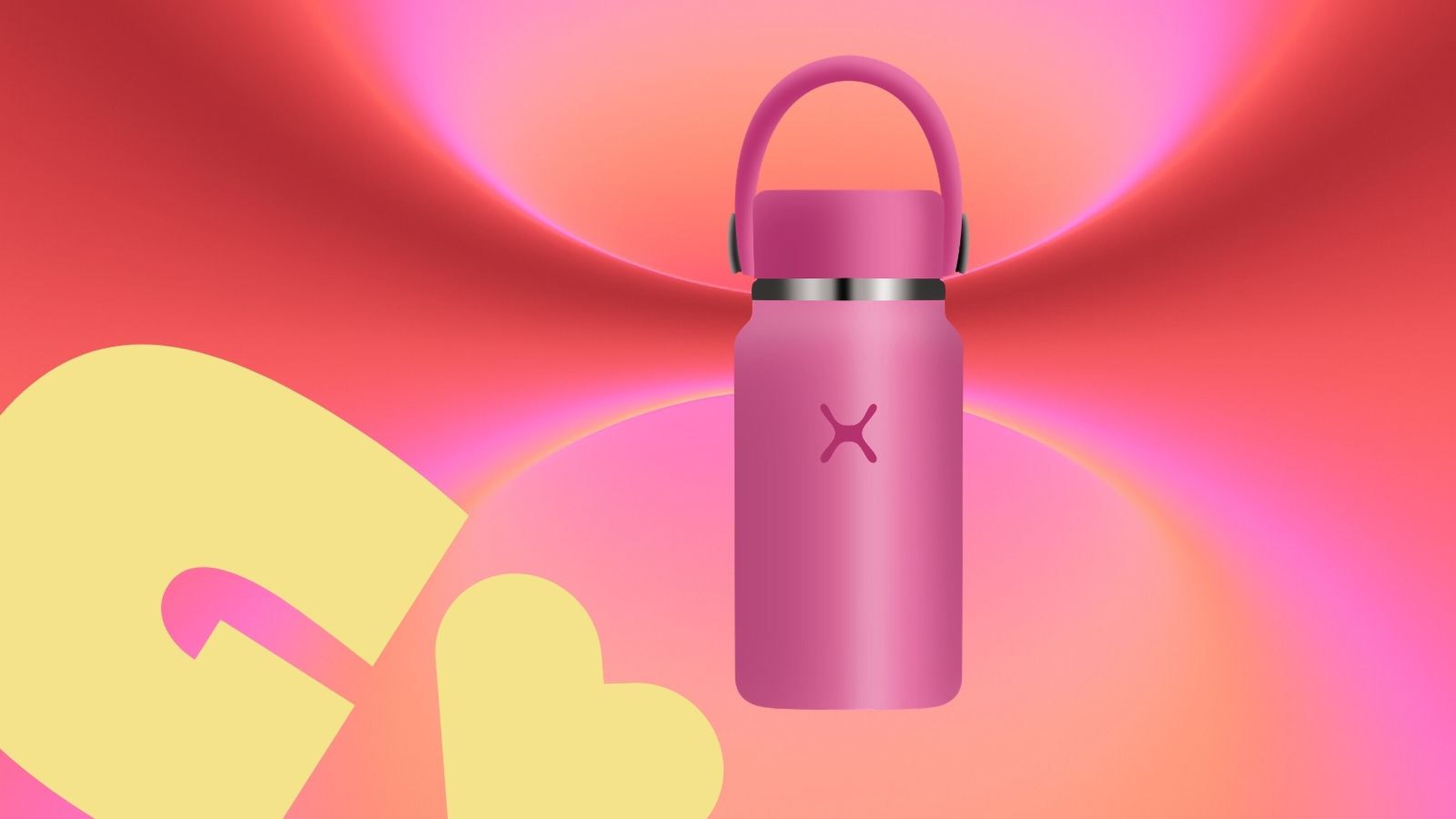 Illustratie van een waterfles.