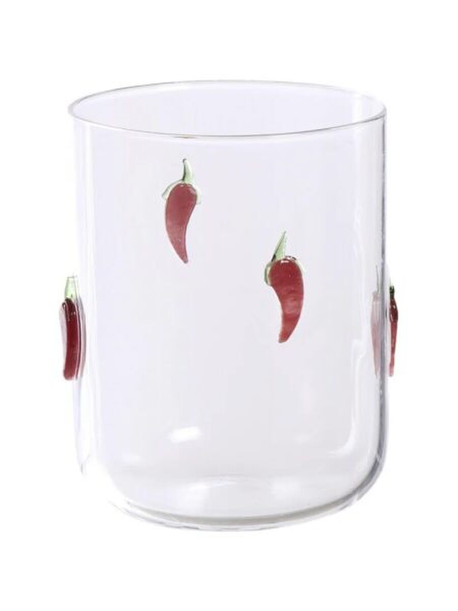 Glas met pepertjes. 