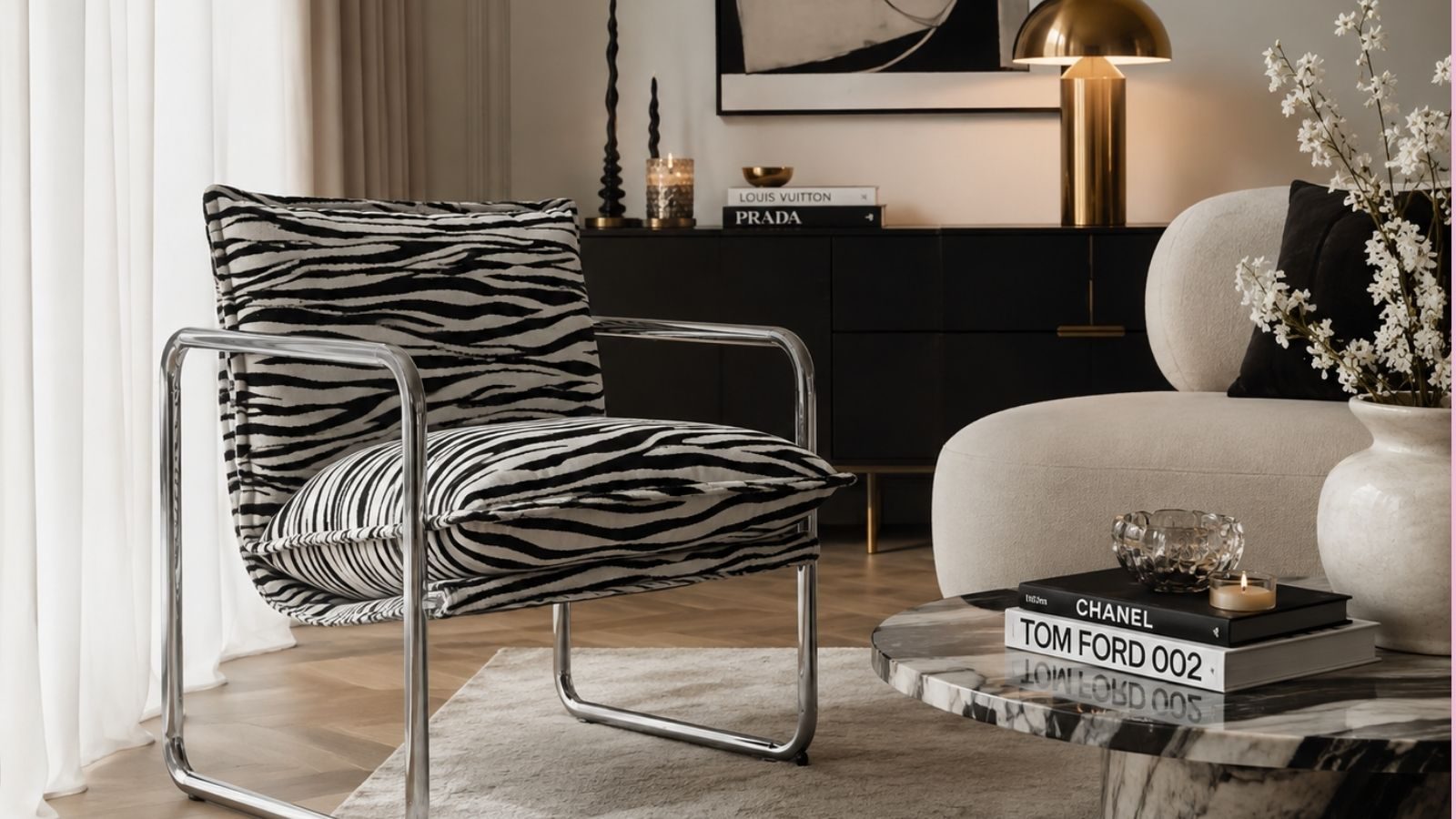 Zebrafauteuil van JYSK.