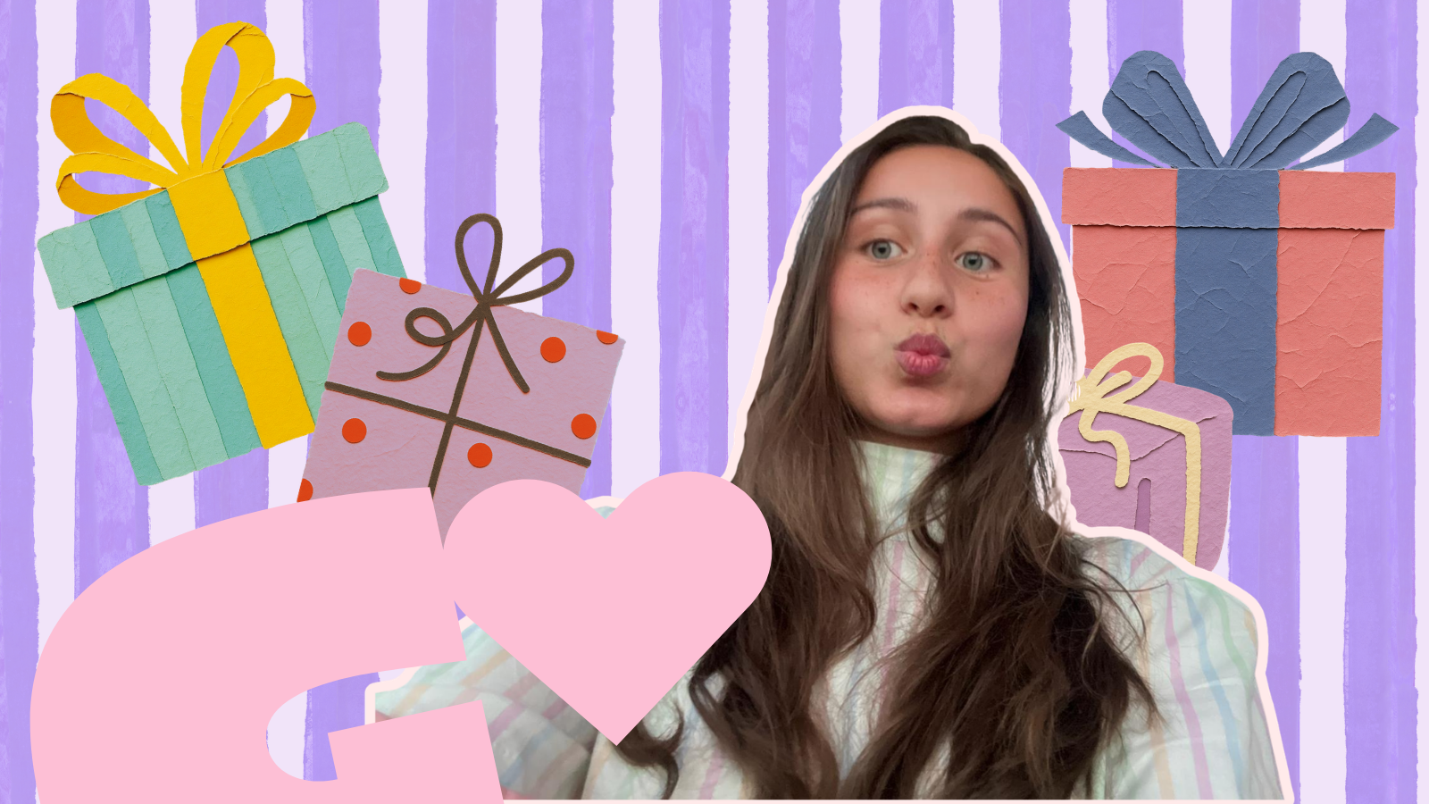 Merel met fleurige cadeautjes