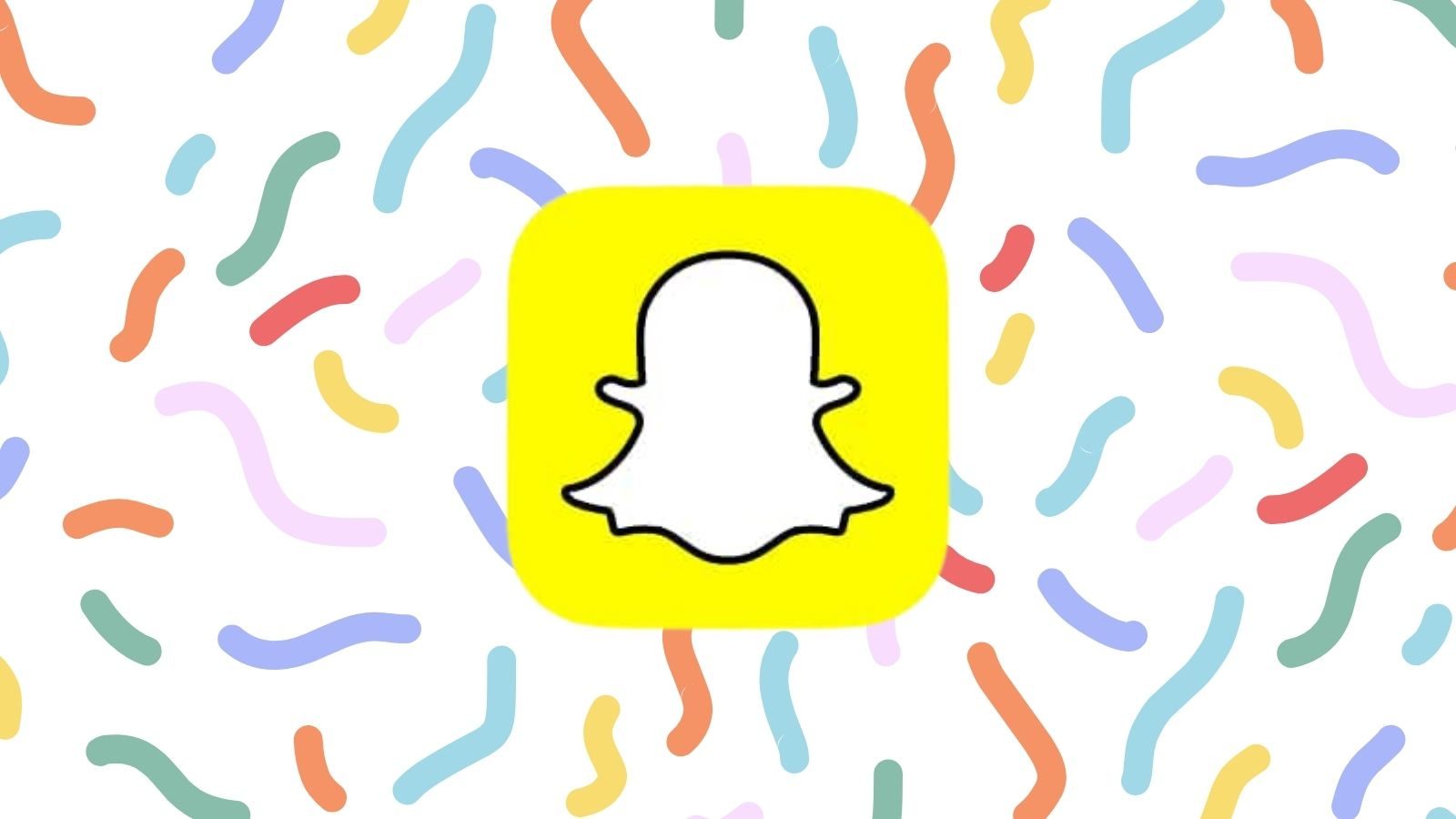 Logo van Snapchat voor een gekleurde achtergrond.