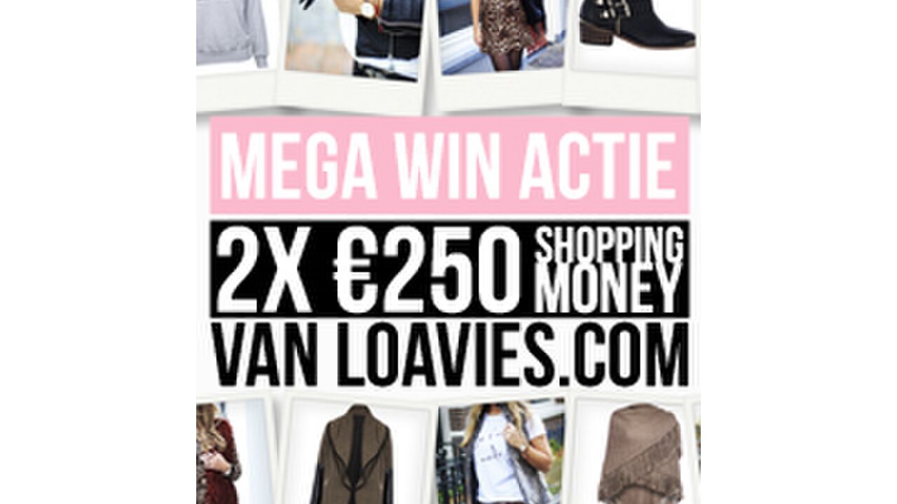 Illustratie voor: Win: 2x mega shoptegoed t.w.v. €250 bij Loavies.com [afgelopen]