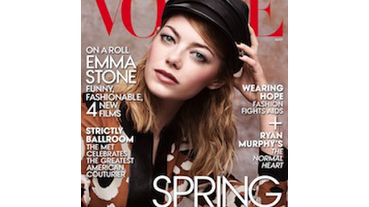 Illustratie voor: Emma Stone op de cover van Vogue
